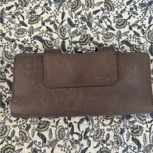 Elegant Grey Leather Women's Bag